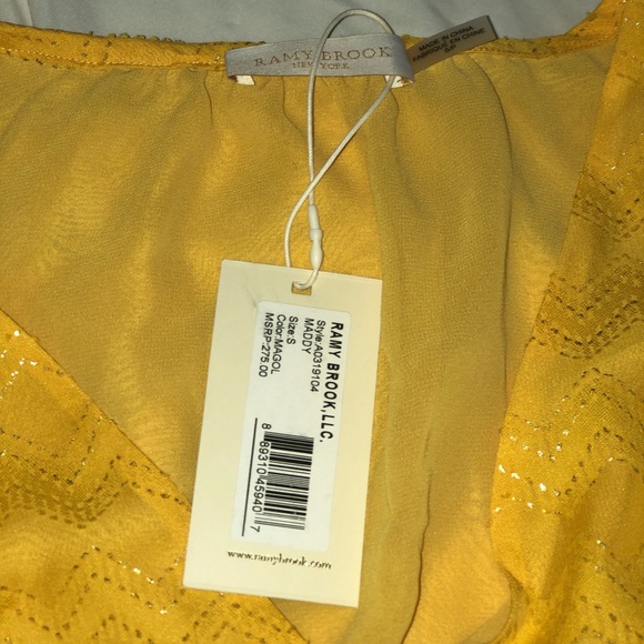 BRAND NEW Cute Yellow Ramy Brook Blouse - Picture 2 of 4